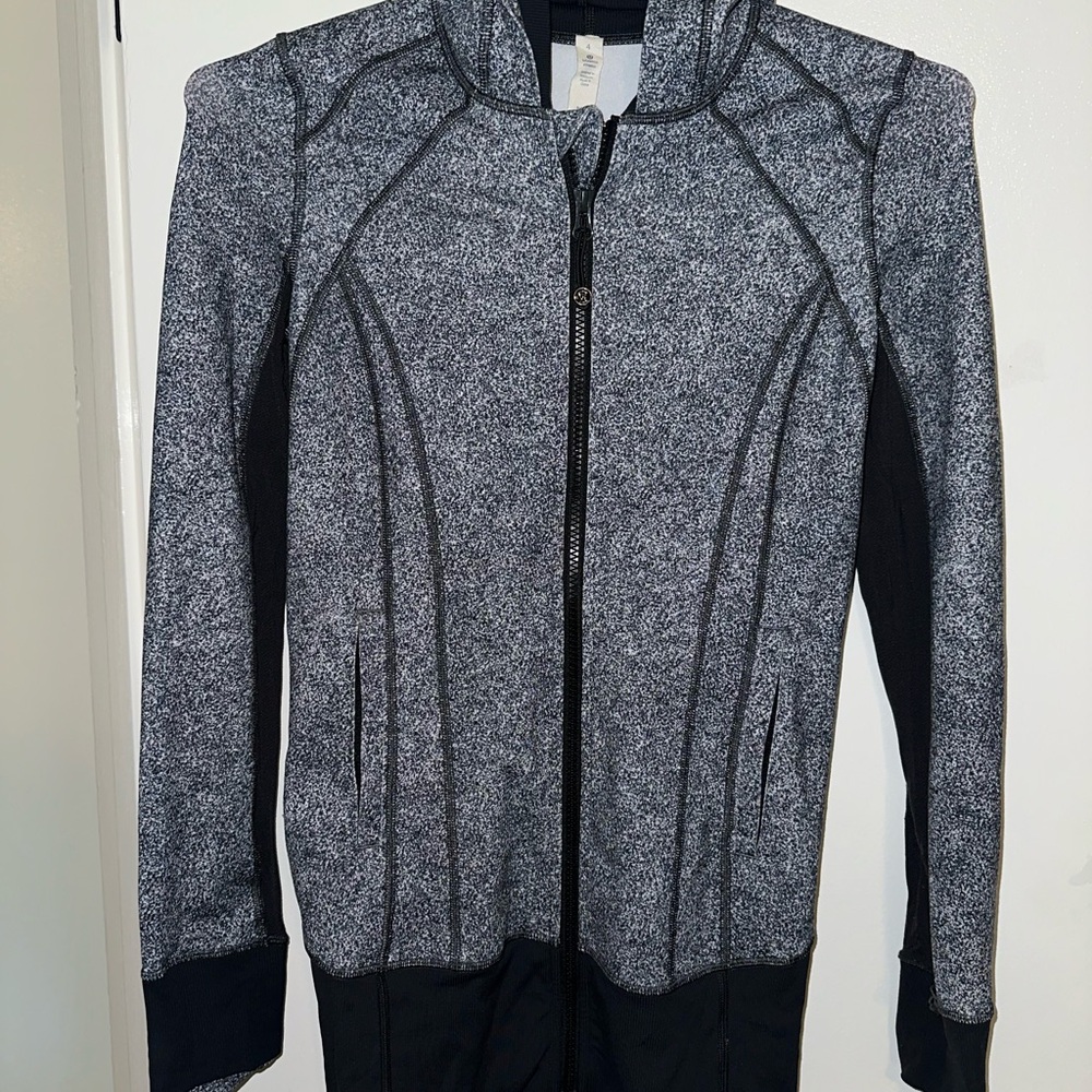 lululemon athletica Gray and Black Women's Top